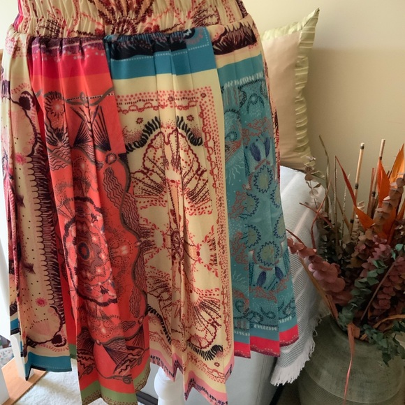 Bohemian Multicolor Pleated Skirt - Picture 3 of 8